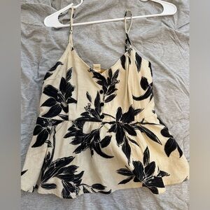 Elegant Black Floral Women's Blouse